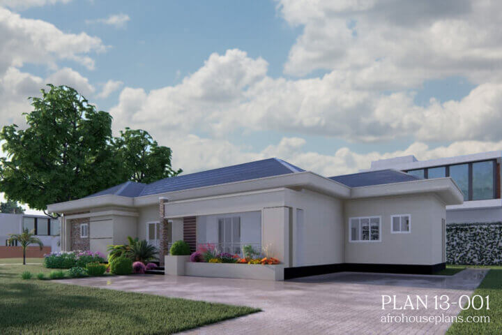 4 Bedrooms Bungalow House Plan 13001 - Image 2