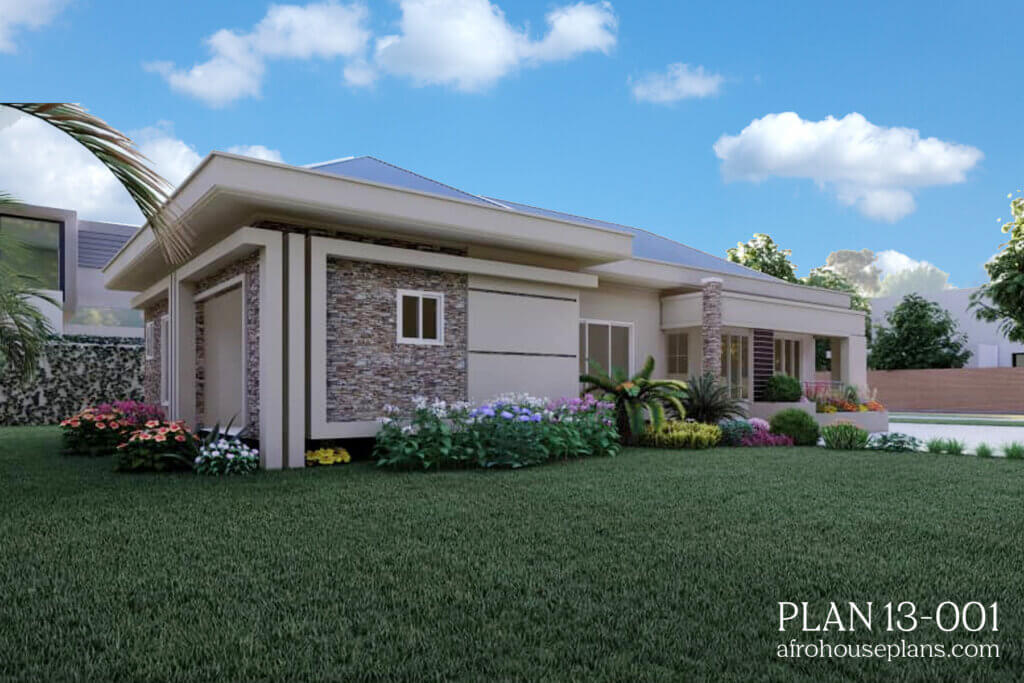 4 Bedrooms Bungalow House Plan | AfroHousePlans.com