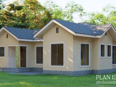 2 Bedrooms House Plan 13003