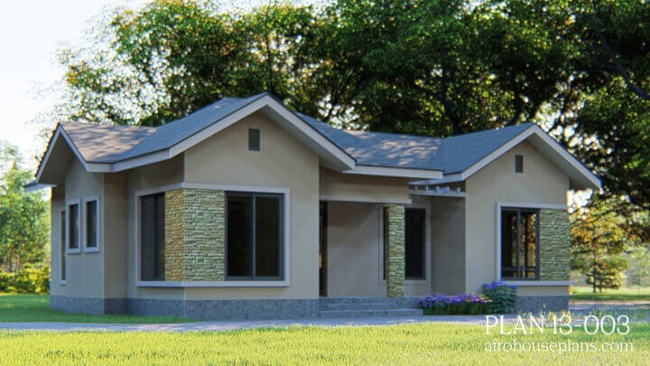 2 Bedrooms House Plan 13003 - Image 4