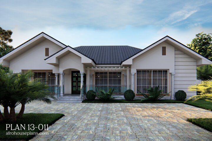 Four Bedroom Bungalow Plan 13011