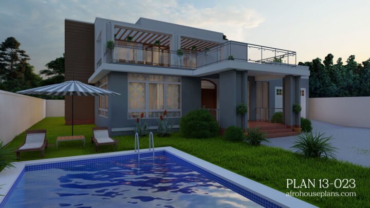 Two Stories 4 Bedroom House Plan 13023 - Image 2
