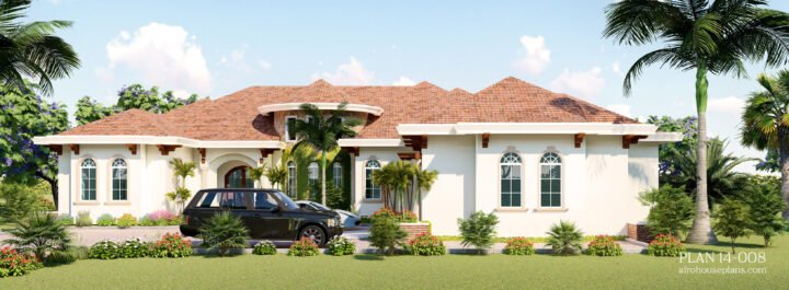 4 Bedroom 4 Bath Mediterranean Style Plan