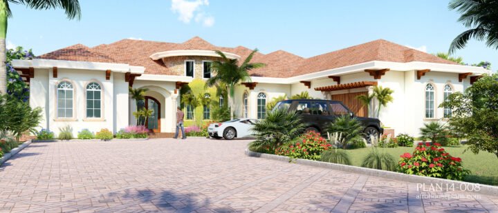 4 Bedroom 4 Bath Mediterranean Style Plan