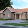 4 bedrooms single story house plan