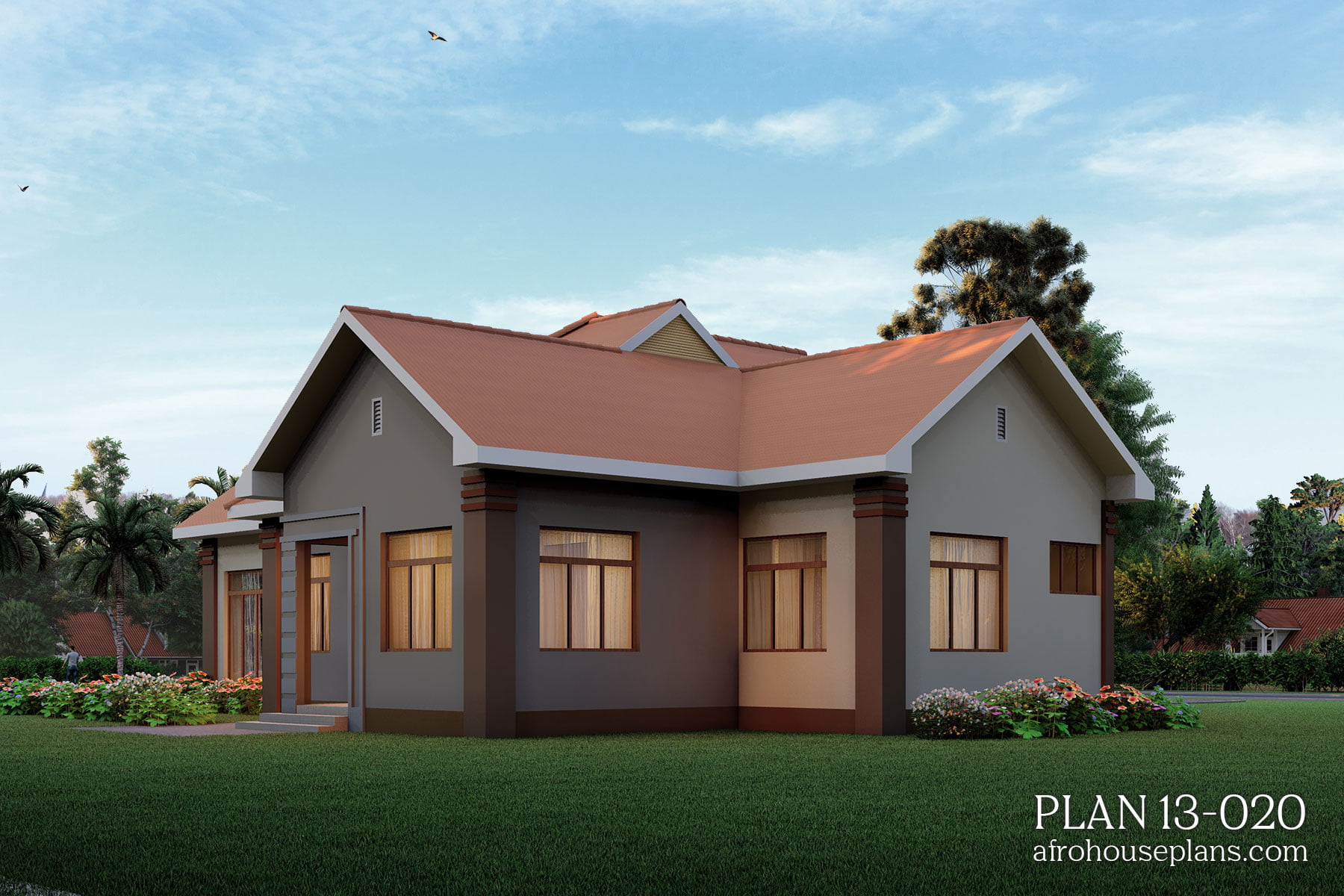 4 Bedrooms Single Story House Plan