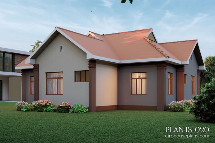 4 bedrooms single story house plan