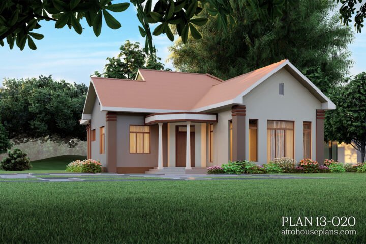 4 bedrooms single story house plan