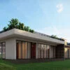 Modern Flat Roof House Plan 13021