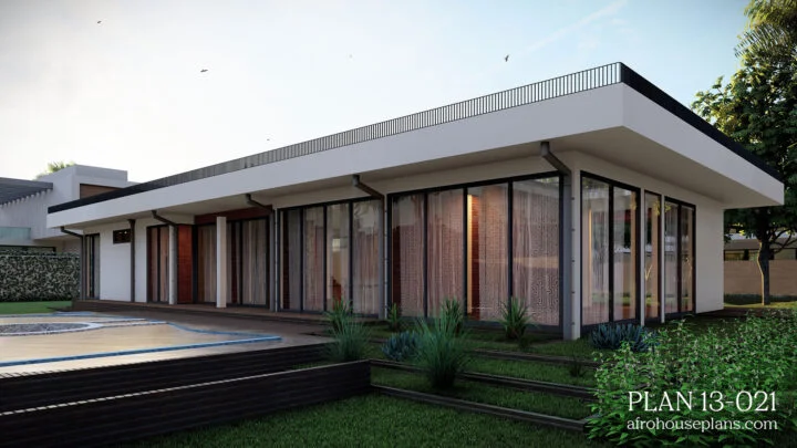 Modern Flat Roof House Plan 13021 - Image 4