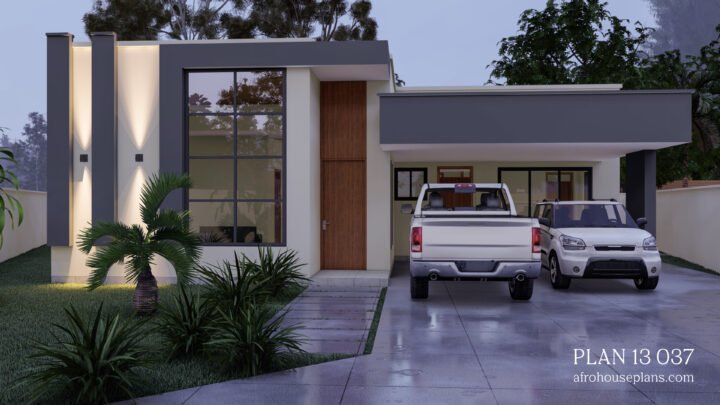 Modern 3 Bedroom House Plan with Garage