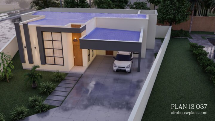 Modern 3 Bedroom House Plan with Garage