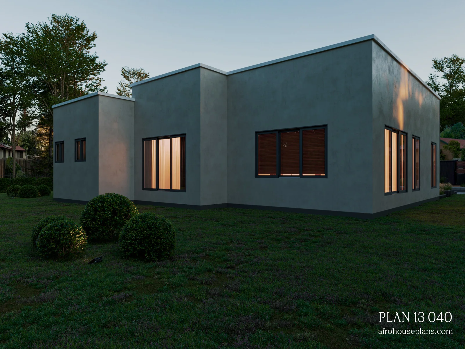 Modern Small House Design: Back View