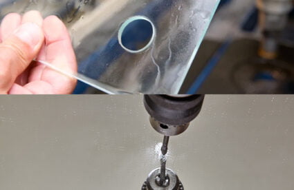 drill a hole into glass