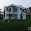 Two Storey 3 Bedroom Modern House Design: back view two