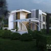 Two Storey 3 Bedroom Modern House Design: side view