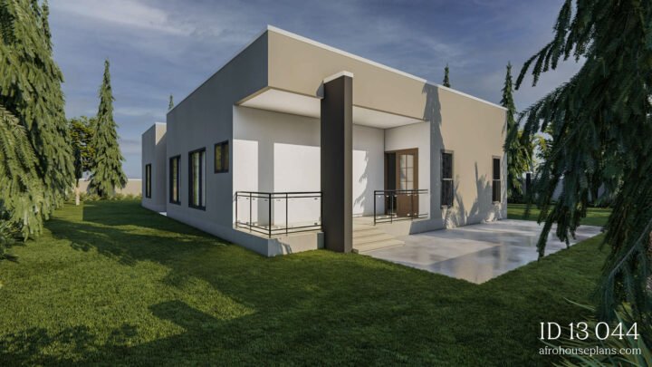 magnificent 3 bedrooms house design: side view