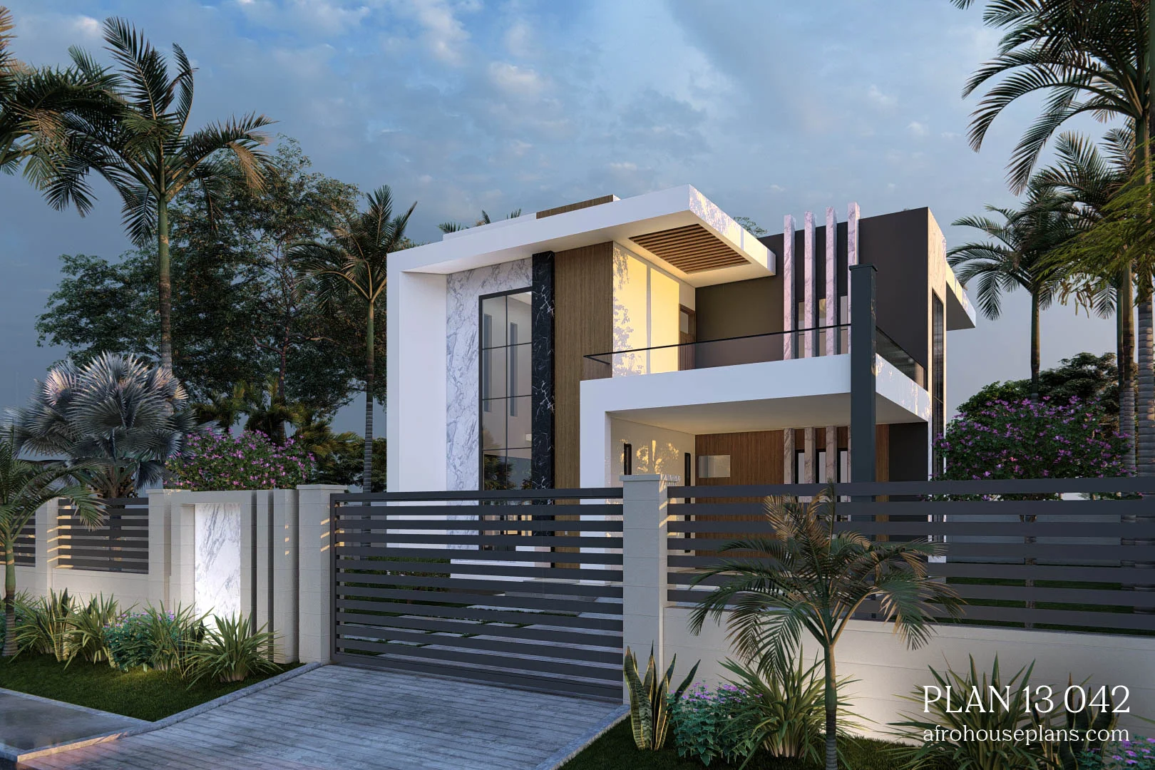 Two Storey 3 Bedroom Modern House Design 13042 - Image 3