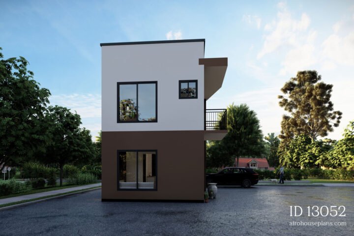 5x7 house design 2 bedroom - Side view